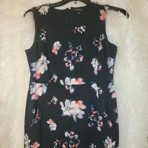 Lands End Floral Design Sleeveless Dress